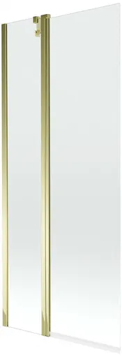 MEXEN - Flip vaňová zástena 1-krídlo 80x150, transparent, zlato 894-080-101-50-00