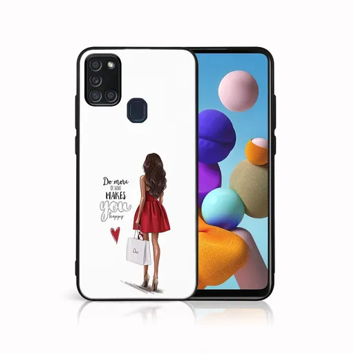MY ART Ochranný obal pre Samsung Galaxy A21s RED DRESS (137)