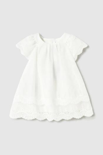 Dievčenské šaty Mayoral biela farba, mini, áčkový strih, 1910