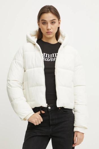 Bunda Hollister Co. dámska, biela farba, zimná, KI344-4634