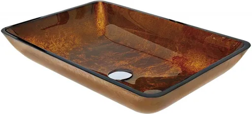 MEXEN - Megan sklenené umývadlo na dosku 56 x 36, zlatá 24135650