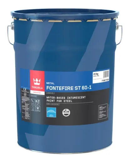 FONTEFIRE ST60-1 - Protipožiarny náter pre ochranu proti celulózovým požiarom biela matná 25 l