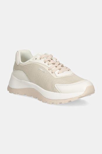Tenisky Calvin Klein RUNNER LACE UP MESH MIX béžová farba, HW0HW02221
