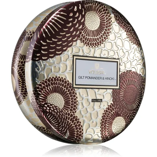 VOLUSPA Japonica Holiday Gilt Pomander & Hinoki vonná sviečka v plechu 297 g