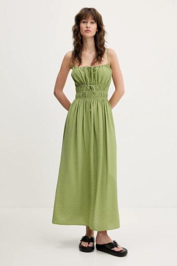 Šaty Abercrombie & Fitch zelená farba, maxi, rovný strih, KI159-5571