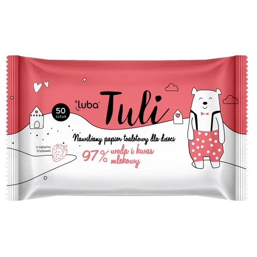 LUBA Tuli detský vlhčený toaletný papier s 97% vody a kyselinou mliečnou 50 ks