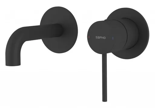 SAPHO - ULTRAMIX 2-prvková podomietková umývadlová batéria, hubica 10cm, čierná mat UT110B