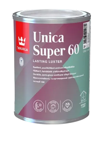 UNICA SUPER 60 - Uretánovo alkydový lak bezfarebný pololesklý 0,9 L