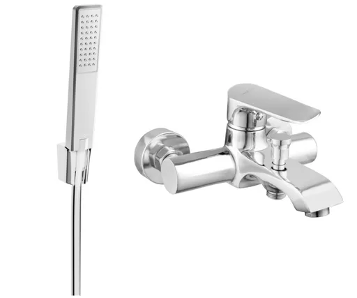 MEXEN/S - Pecos R72 vaňová batéria so sprchovou súpravou, chróm 7273R72-00