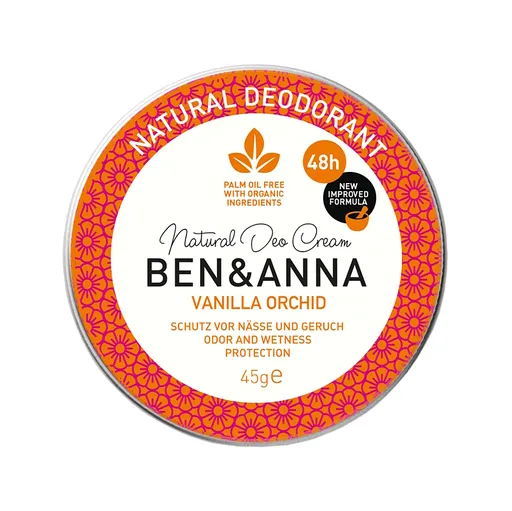 BEN&ANNA Tuhý dezodorant v tégliku Vanilka a orchidea 45 g