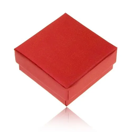 Darčeková krabička na prsteň a náušnice, perleťová červená farba
