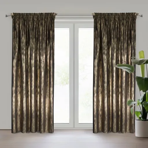 ArtFir Záves EMILA P | čierna/šampaň 140 x 270 cm