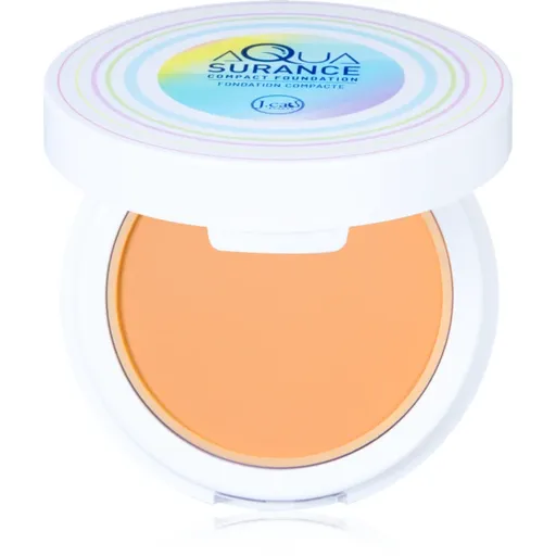 J.Cat Beauty Aquasurance kompaktný púdrový make-up pre stredné až plné krytie odtieň 102A Light Beige 9 g