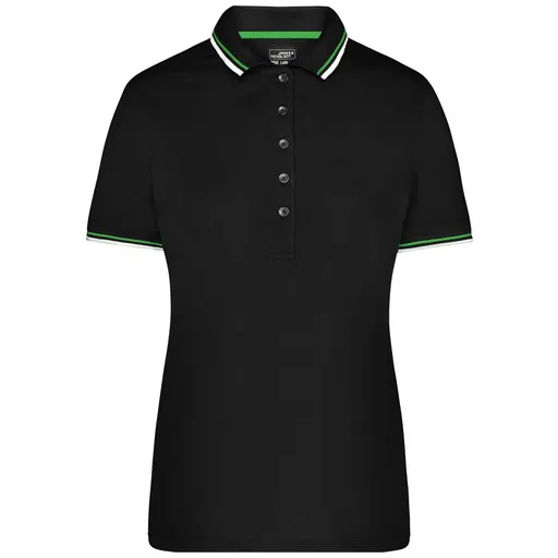 James & Nicholson (Daiber) Moderná dámska polokošeľa JN965 - Čierna / biela / limetková | M