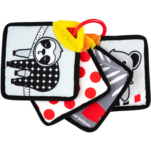 Canpol babies BabiesBoo Sensory Cards with Teether otočná knižka s hryzadielkom 1 ks