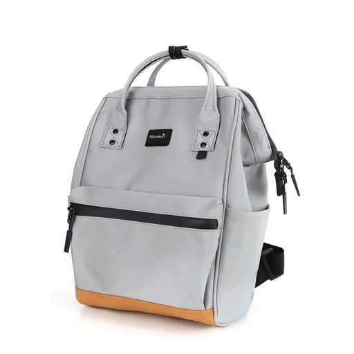 Mestský praktický dámsky ruksak v sivej farbe s vonkajším vreckom - Himawari