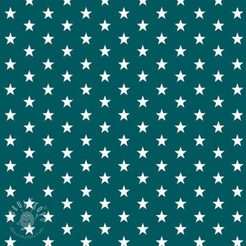 Bavlnená látka Petit stars petrol