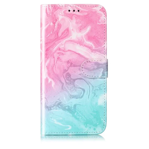 ART Peňaženkový kryt pre OnePlus 13 5G BLUE PINK MARBLE