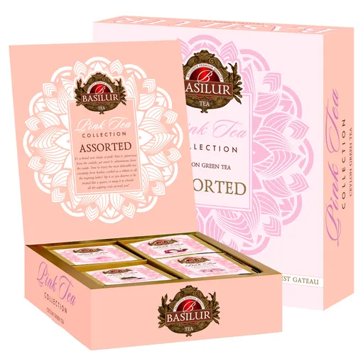 BASILUR Gift Pink Tea Assorted prebal variácie zelených čajov 40 gastro sáčkov