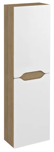 SAPHO - WAVE skrinka vysoká 40x140x20cm, ľavá/pravá, biela/dub cuneo WA250-3025
