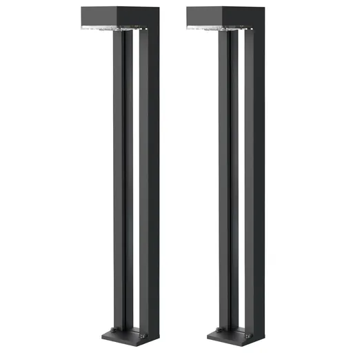 Vonkajšie solárne LED svetlo Viking SR07 - 2ks/1000 lm/IP54/2 režimy/teplá biela