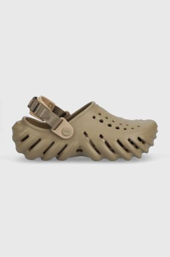 Detské šľapky Crocs ECHO CLOG K zelená farba
