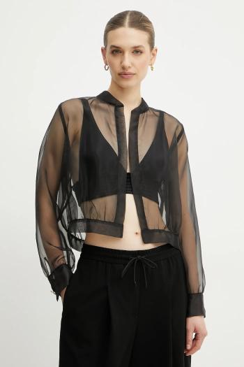 Bunda Twinset čierna farba, prechodná, 251TP2520
