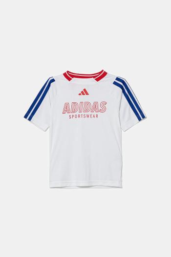 Detské tričko adidas biela farba, s potlačou, JW7418