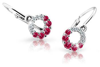 Cutie Jewellery Detské náušnice z bieleho zlata C2154-10-X-2 vínová