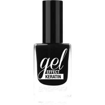 bellaoggi Gel Effect Keratin Nail Polish lak na nechty odtieň Black To Gold 10 ml