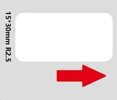 Niimbot A2A68601301, 15x30mm, 195ks, biele samolepiace štítky