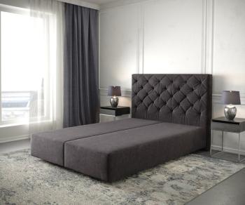 Boxspring posteľ Dream-Great 160x200 cm z mikrovlákna čierna