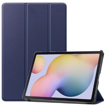 LEATHER Zaklápací obal Samsung Galaxy Tab S8 / Tab S7  tmavomodrý