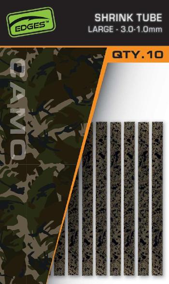 Fox smršťovací hadička edges camo shrink tube 10 ks - 3-1 mm