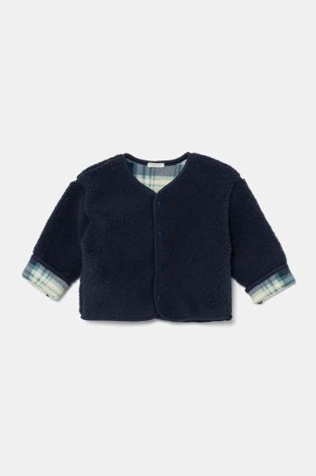 Mikina pre bábätká United Colors of Benetton tmavomodrá farba, jednofarebná, 3EKNA501G
