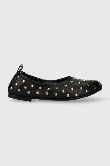 Kožené balerínky AGL MILLY SOFT čierna farba, D544009PCSOFTY0000