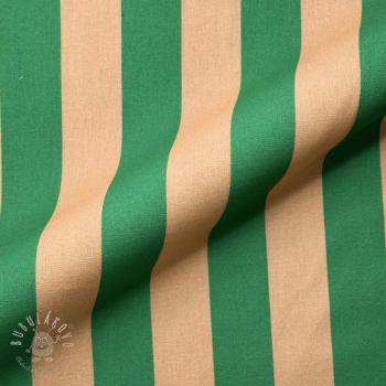 Dekoračná látka premium Joyful Basic Stripe green digital print
