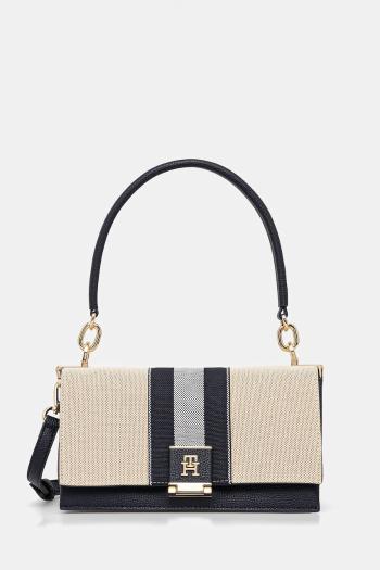 Kabelka Tommy Hilfiger béžová farba, AW0AW17404