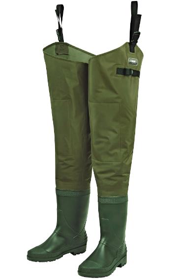 Dam broďáky hydroforce nylon taslan hip wader bootfoot green - 42