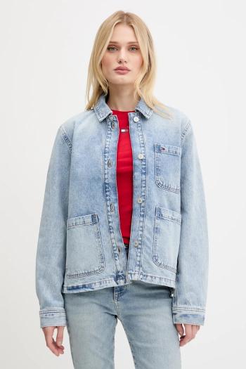 Rifľová bunda Tommy Jeans prechodná, DW0DW21411