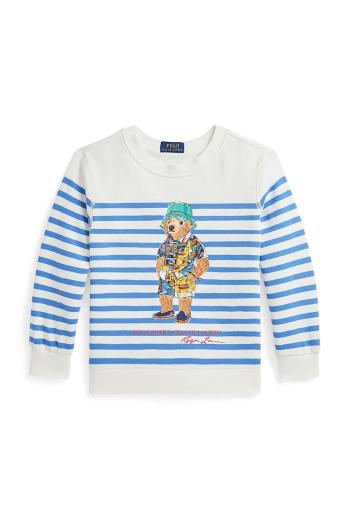 Detská mikina Polo Ralph Lauren biela farba, vzorovaná, 322965908001