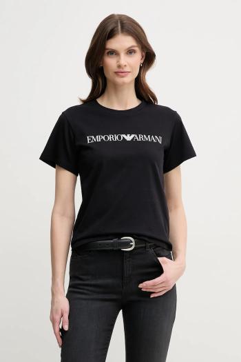 Bavlnené tričko Emporio Armani dámske, čierna farba, 8N2T9C 2J53Z