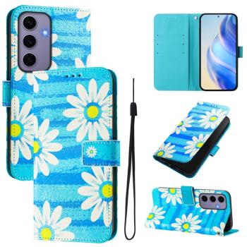 ART Peňaženkový kryt pre Samsung Galaxy S24 5G BLUE DAISY