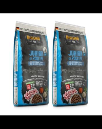 BELCANDO Finest Grain Free Junior Poultry M-XL hrana uscata caini junior de talie medie si mare, cu pasare 25 kg (2x12.5 kg)