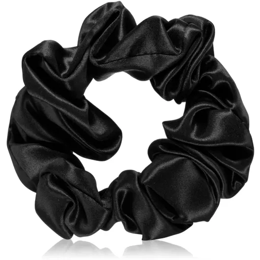Crystallove Silk Scrunchie hodvábna gumička do vlasov Black 1 ks