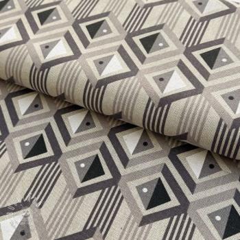 Dekoračná látka Linenlook Geometric Graphic Diamond