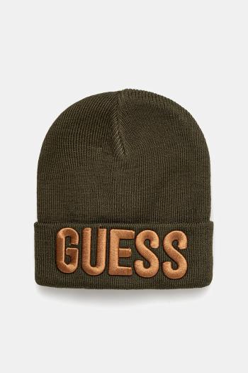 Detská čiapka Guess zelená farba biela, z hrubej pleteniny, I0BZ02 Z2QO0