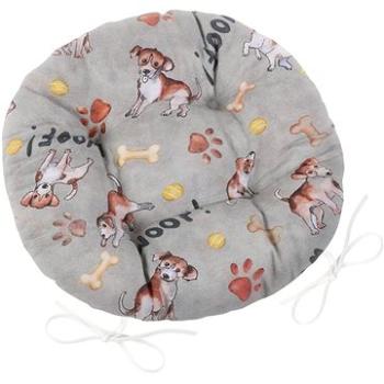 Bellatex EMA okrúhly prešívaný – priemer 40 cm – psík (5703)