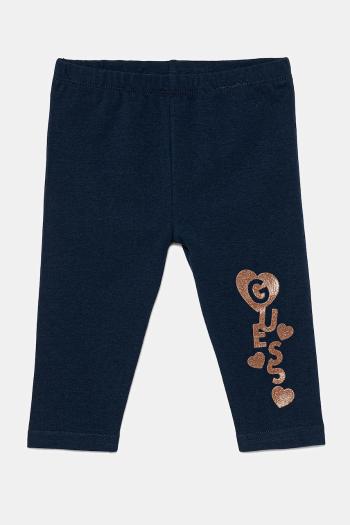 Detské legíny Guess tmavomodrá farba, s potlačou, K5GB03 J1314