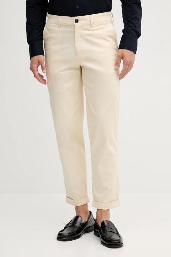 Nohavice BOSS Orange béžová farba, strih chinos, 50542902